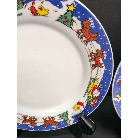 Royal Heritage Collection Christmas Time 7 1/2" Salad Plates Set of 4 - Picture 3 of 11